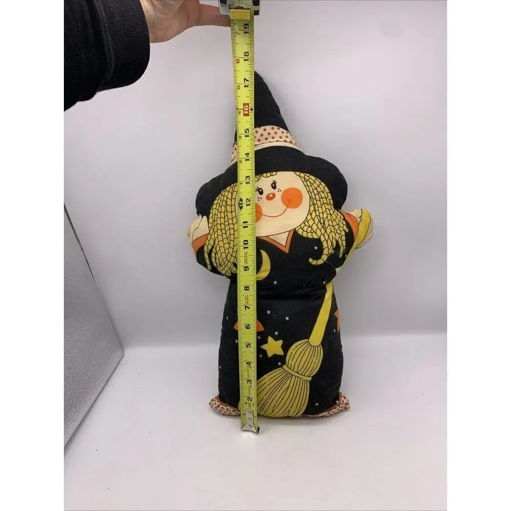 Vintage Stitch Witch Halloween Pillow Plush Decor